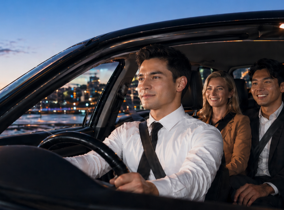 Angelift driver chauffeuring passengers home in their own car